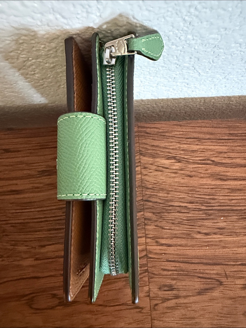 NWT Coach Mint Green Leather Snap Wallet - Picture 8 of 8